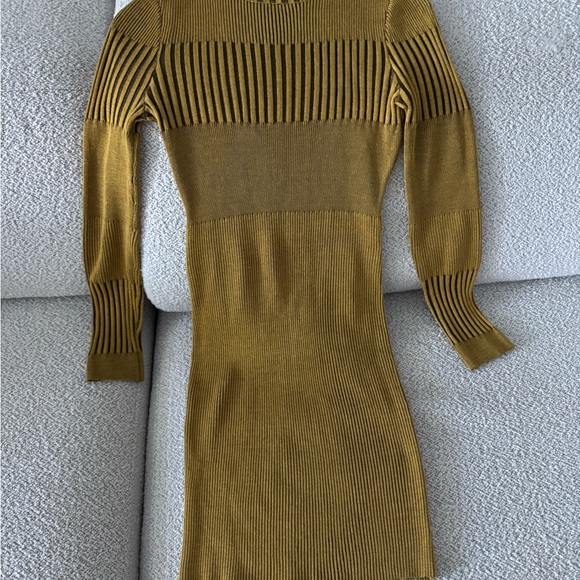 Almost Famous Yellow Long Sleeve Dress - Picture 1 of 6